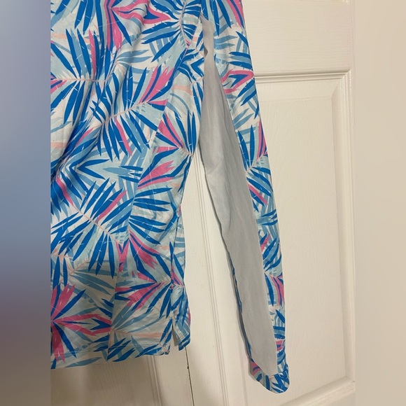 All Things Equestrian Women's Blue and Pink Patterned Top size L - Picture 3 of 5